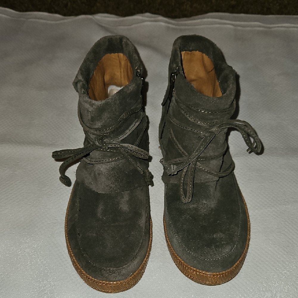 UGG Gray Suede Ankle Boots Sz 8